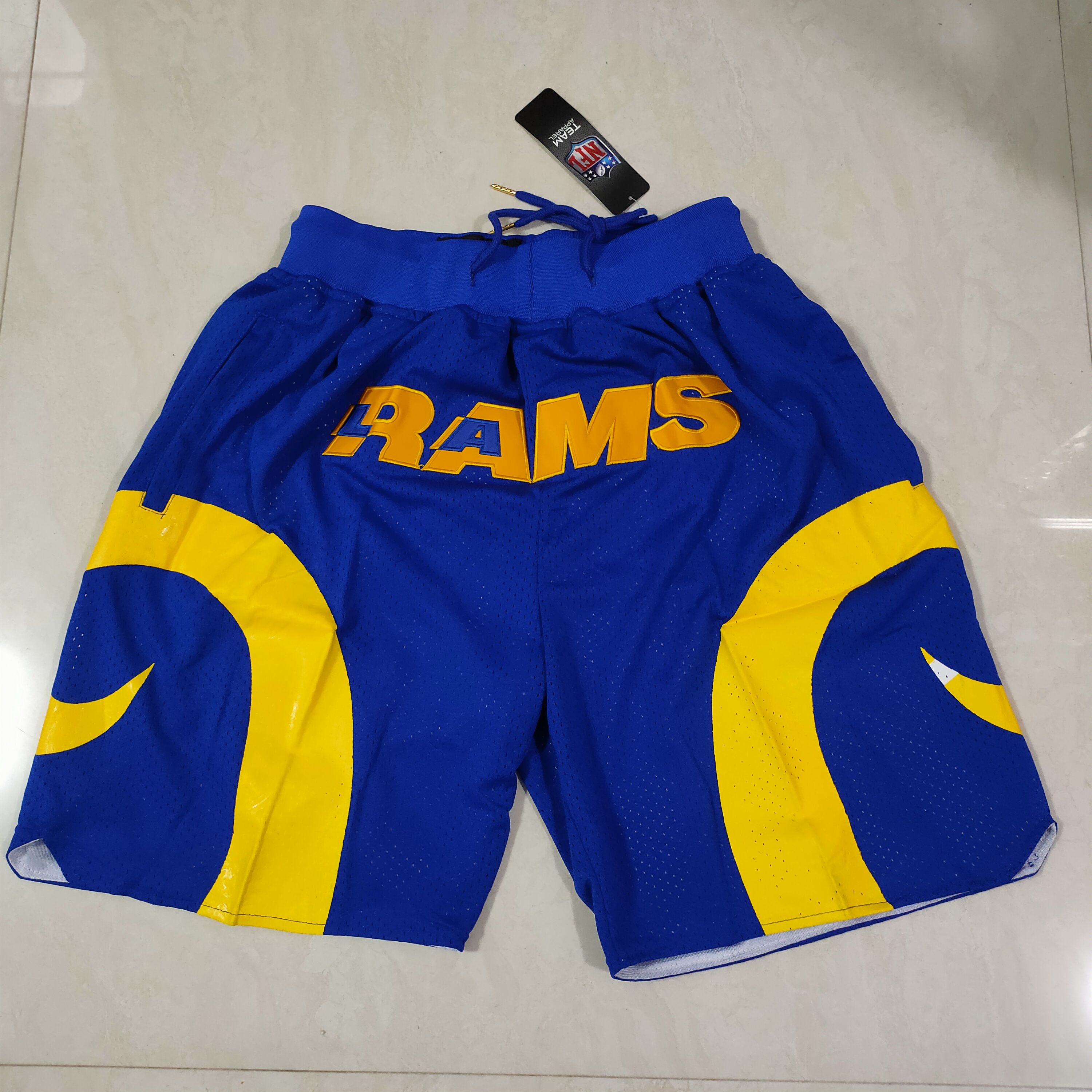 Men NFL 2021 Los Angeles Rams Blue Shorts